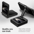 ACS07849 - Galaxy Z Flip 7 FE Case Tough Armor Pro in Black showing the quality you can trust. High quality materials crafted with durability & protection in mind