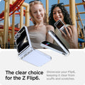 ACS07834 - Galaxy Z Flip 6 Case Ultra Hybrid Pro in Crystal Clear showing the clear choice for the Z Flip 6. Showcase your Flip 6, keeping it clear from scuffs and scratches