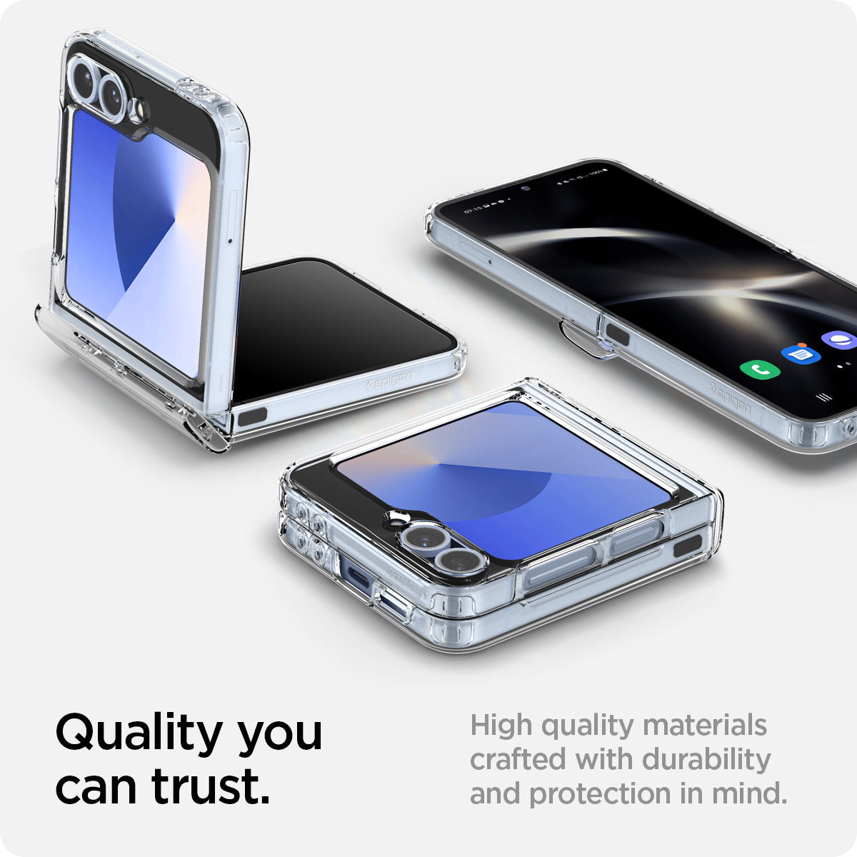 ACS07834 - Galaxy Z Flip 7 FE Case Ultra Hybrid Pro in Crystal Clear showing the quality you can trust. High quality materials crafted with durability and protection in mind
