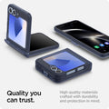 ACS08288 - Galaxy Z Flip 7 FE Case Ultra Hybrid Pro in Frost Navy Blue showing the quality you can trust. High quality materials crafted with durability and protection in mind