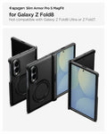 ACS11779 - Galaxy Z Fold 8 Slim Armor Pro S (Mag Fit) Black showing the Slim Armor Pro S MagFit product title graphic for Galaxy Z Fold 8, alongside multiple angled views of the black case with the ring stand in folded, unfolded, and back positions