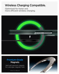 ACS11850 - Galaxy Z Fold 8 Ultra Tough Armor Pro (Mag Fit) Abyss Green showing it is wireless charging compatible.  Optimized for faster and more efficient wireless charging.