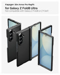 ACS11503 - Galaxy Z Fold 8 Ultra Slim Armor Pro (Mag Fit) Black showing the Slim Armor Pro MagFit product title graphic for Galaxy Z Fold 8 Ultra, alongside multiple angled views of the black case in folded, unfolded, and back positions
