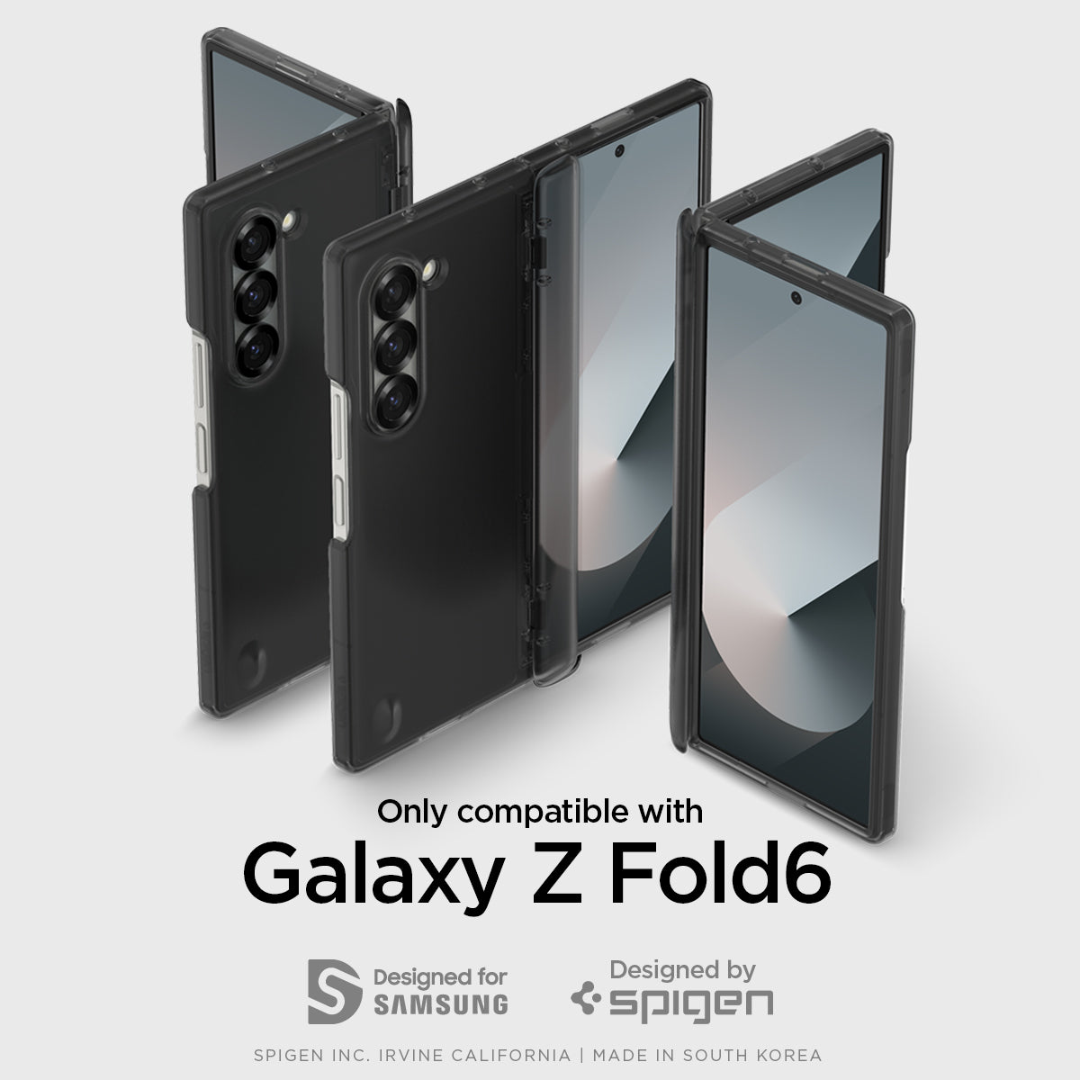 ACS07814 - Galaxy Z Fold 6 Case Ultra Hybrid Pro in Frost Gray showing the compatibility only with Galaxy Z Fold 6