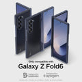 ACS08281 - Galaxy Z Flip 6 Case Ultra Hybrid Pro in Frost Navy Blue showing the compatibility only with Galaxy Z Fold 6