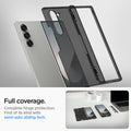 ACS07814 - Galaxy Z Fold 6 Case Ultra Hybrid Pro in Frost Gray showing the full coverage. Complete hinge protection. First of its kind with semi-auto sliding tech