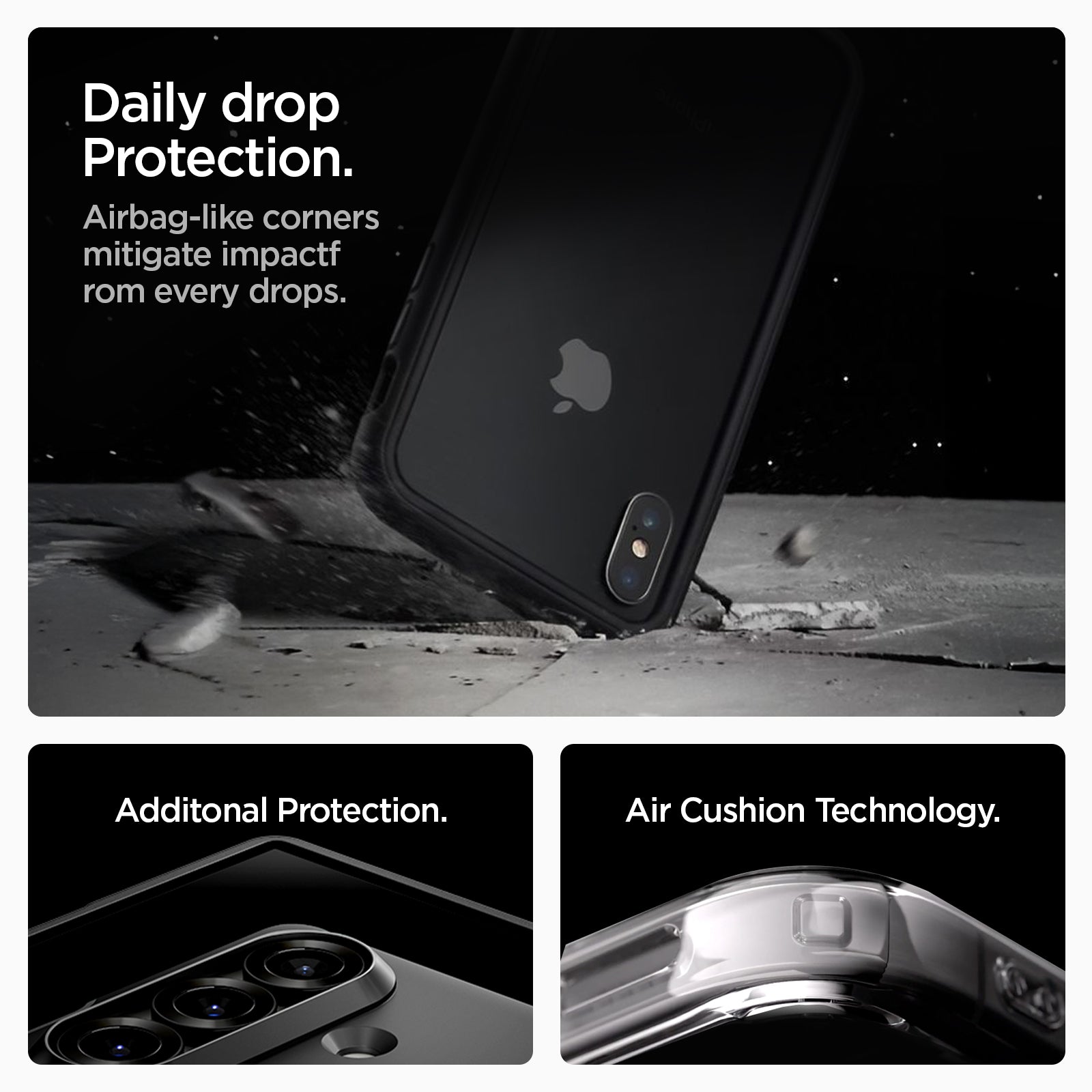 ACS09551 - Galaxy Z Fold 7 - Slim Armor Pro (MagFit) in black extreme protection. Impact foam disperses shock for superior protection. Air cushion technology.