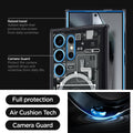 ACS07298 - Galaxy S24 Ultra Case Ultra Hybrid Metal Ring Zero One (MagFit) in Zero One raised bezel added depth that protects the screen from daily scratches. camera guard protect the camera against drops and scratches from daily life. full protection. air cushion tech. camera guard.