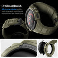 ACS05913 - Galaxy Watch 5 Pro (45mm) Case Rugged Armor Pro in vintage khaki premium build. all in one solution with a built in watch band, bezel protection, and sleek style.