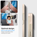 ACS05511 - Galaxy Z Fold 4 Case Thin Fit P in pearled ivory showing the optimal design. Easy to fold. Easy to hold. Closes smoothly while adding extra grip