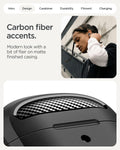ACS09480 - GBAb Case Rugged Armor in black showing the carbon fiber accents. Modern look with a bit of flair on matte finished casing