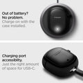 ASD01310 - Pixel Buds 2 Series Case Classic Fit in black out of battery? no problem. charge on with the case installed. Charging port accessiblity. just right amount of space for USB-C.