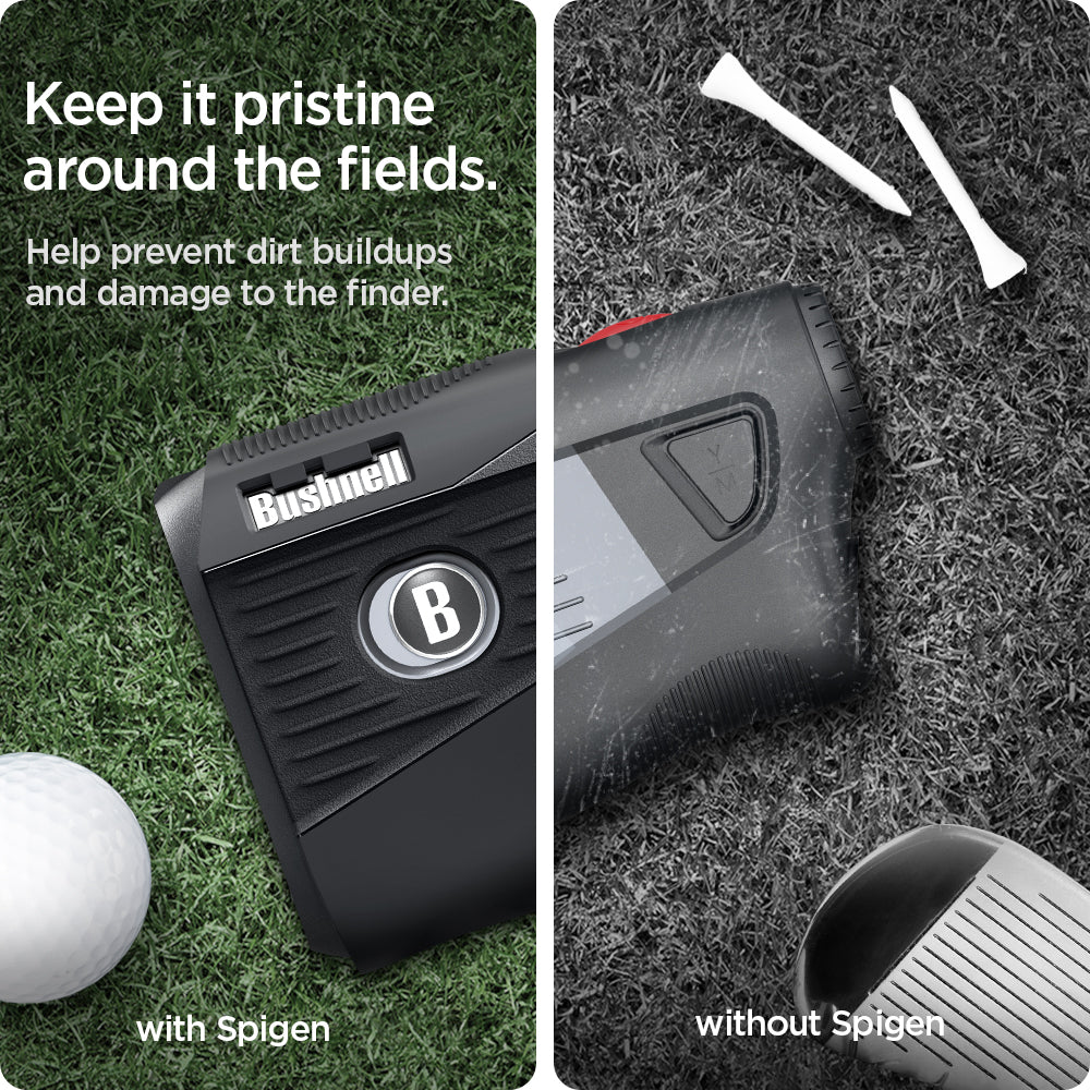 Amazon.co.jp: Spigen ゴルフレンジファインダーケース Bushnell Rangefinder Tour V5/Tour V5  シフト用 保護カバー キャリーケース ゴルフレンジファインダーアクセサリー AirTag対応 - チャコール… : スポーツ＆アウトドア