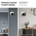 AHP03712 - Google Nest Learning Thermostat 3G Wall Plate in stainless steel showing the perfectly flushed modern design. Seamlessly fits in to any kind of interior design