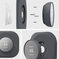 AHP02762 - Google Nest Thermostat Wall Plate in charcoal showing the different angles and parts 