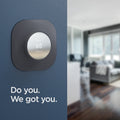 AHP02762 - Google Nest Thermostat Wall Plate in charcoal showing the Thermostat Wall Plate mounted to a wall