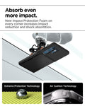 ACS08967 - Galaxy S25 Ultra Case Slim Armor CS in Black showing absorbing more impact. New impact protection foam on every corner increases impact reduction and shock absorption. Extreme Protection Technology and Air Cushion Technology