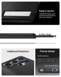 ACS08967 - Galaxy S25 Ultra Case Slim Armor CS in Black showing how to keep it secure. Safeguard both your personal information and your device with S Pen Slot. Additional protection and precise design 