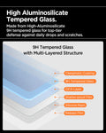 AGL11322 - iPhone 18 Pro Max / iPhone 17 Pro Max GLAS.tR AlignMaster S showing the multi-layered structure of 9H tempered glass for screen protection.