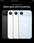AGL09863 - iPhone 17 Air Optik Pro EZ Fit Lens Protector in black goes with everything