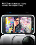 AGL11171 - Insta360 Go Ultra Glas.tR SLIM showing defend clarity. maintain the insta360's original crystal clear display quality