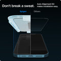 AGL01791 - iPhone 12 Pro Max Screen Protector EZ FIT GLAS.tR SLIM showing the auto alignment kit makes installation easy without breaking a sweat.
