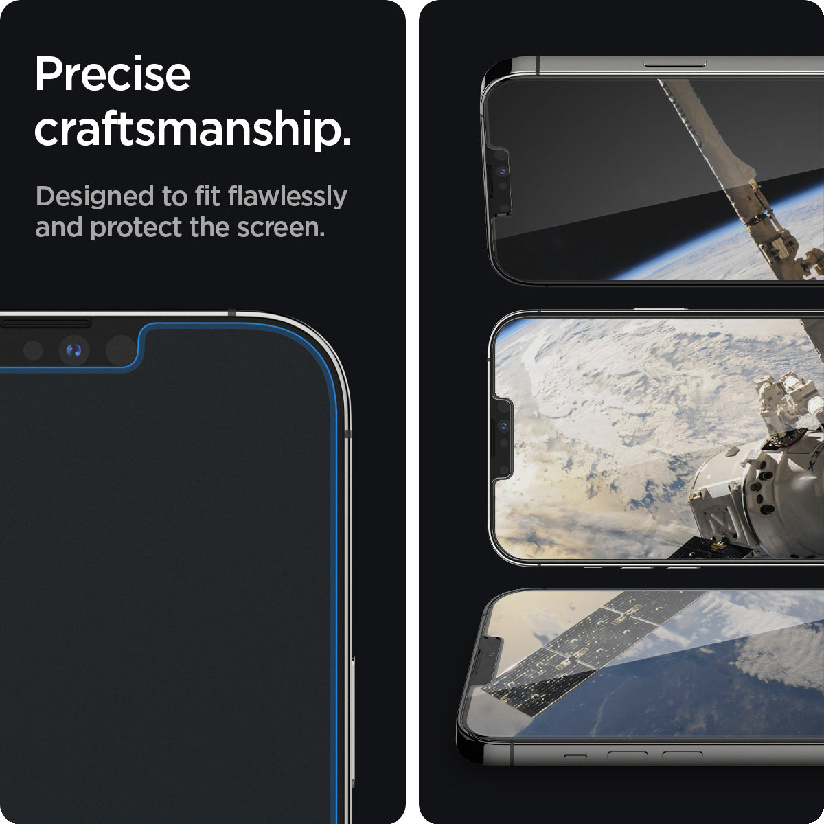 AGL03375 - iPhone 13 Pro Max Screen Protector EZ FIT GLAS.tR SLIM showing the precise craftsmanship. Designed to fit flawlessly and protect the screen