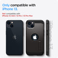 ACS03538 - iPhone 13 Case Tough Armor in gunmetal showing the compatibility only with iPhone 13. Not compatible with iPhone 13 mini | 13 Pro | 13 Pro Max