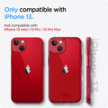 ACS03524 - iPhone 13 Case Ultra Hybrid in red crystal showing the compatibility only with iPhone 13. Not compatible with iPhone 13 mini | 13 Pro | 13 Pro Max