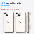 ACS03526 - iPhone 13 Case Ultra Hybrid in sand beige showing the compatibility only with iPhone 13. Not compatible with iPhone 13 mini | 13 Pro | 13 Pro Max