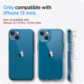ACS03317 - iPhone 13 Mini Case Ultra Hybrid in crystal clear showing the compatibility only with iPhone 13 mini. Not compatible with iPhone 13 | 13 Pro | 13 Pro Max