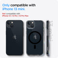 ACS03323 - iPhone 13 Mini Case Ultra Hybrid Mag Safe Compatible in black showing the compatibility only with iPhone 13 mini. Not compatible with iPhone 13 | 13 Pro | 13 Pro Max