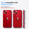ACS03319 - iPhone 13 Mini Case Ultra Hybrid in red crystal showing the compatibility only with iPhone 13 mini. Not compatible with iPhone 13 | 13 Pro | 13 Pro Max