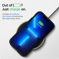 ACS03838 - iPhone 13 Pro Max Case Tough Armor in sierra blue showing the charging on without the hassle of removing the case every time
