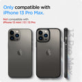 ACS03205 - iPhone 13 Pro Max Case Ultra Hybrid in matte black showing the compatibility only with iPhone 13 Pro Max. Not compatible with iPhone 13 mini | 13 | 13 Pro