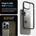 ACS03205 - iPhone 13 Pro Max Case Ultra Hybrid in matte black showing two material hybrid design that protects and preserves the device's originality. Anti-yellowing with blue resin coating