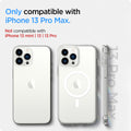 ACS03210 - iPhone 13 Pro Max Case Ultra Hybrid Mag Safe Compatible in white showing the compatibility only with iPhone 13 Pro Max. Not compatible with iPhone 13 mini | 13 | 13 Pro
