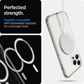 ACS03210 - iPhone 13 Pro Max Case Ultra Hybrid Mag Safe Compatible in white showing the perfected strength.   MagSafe compatible with embedded magnets for a stronger hold