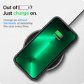 ACS04558 - iPhone 13 Pro Max Case Ultra Hybrid in midnight green showing charging on without the hassle of removing the case every time