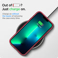 ACS03206 - iPhone 13 Pro Max Case Ultra Hybrid in red crystal showing charging on without the hassle of removing the case every time