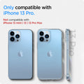 ACS03261 - iPhone 13 Pro Case Ultra Hybrid in crystal clear showing the compatibility only with iPhone 13 Pro. Not compatible with iPhone 13 mini | 13 | 13 Pro Max