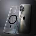 ACS03268 - iPhone 13 Pro Case Ultra Hybrid Zero One (MagFit) showing the back of the case leaning against the back of the device