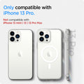 ACS03267 - iPhone 13 Pro Case Ultra Hybrid Mag Safe Compatible in white showing the compatibility only with iPhone 13 Pro. Not compatible with iPhone 13 mini | 13 | 13 Pro Max