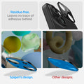 AGL06917 - iPhone 15 / 15 Plus Optik Lens Protector in black residue free application. leaves no trace behind unlike other brands.