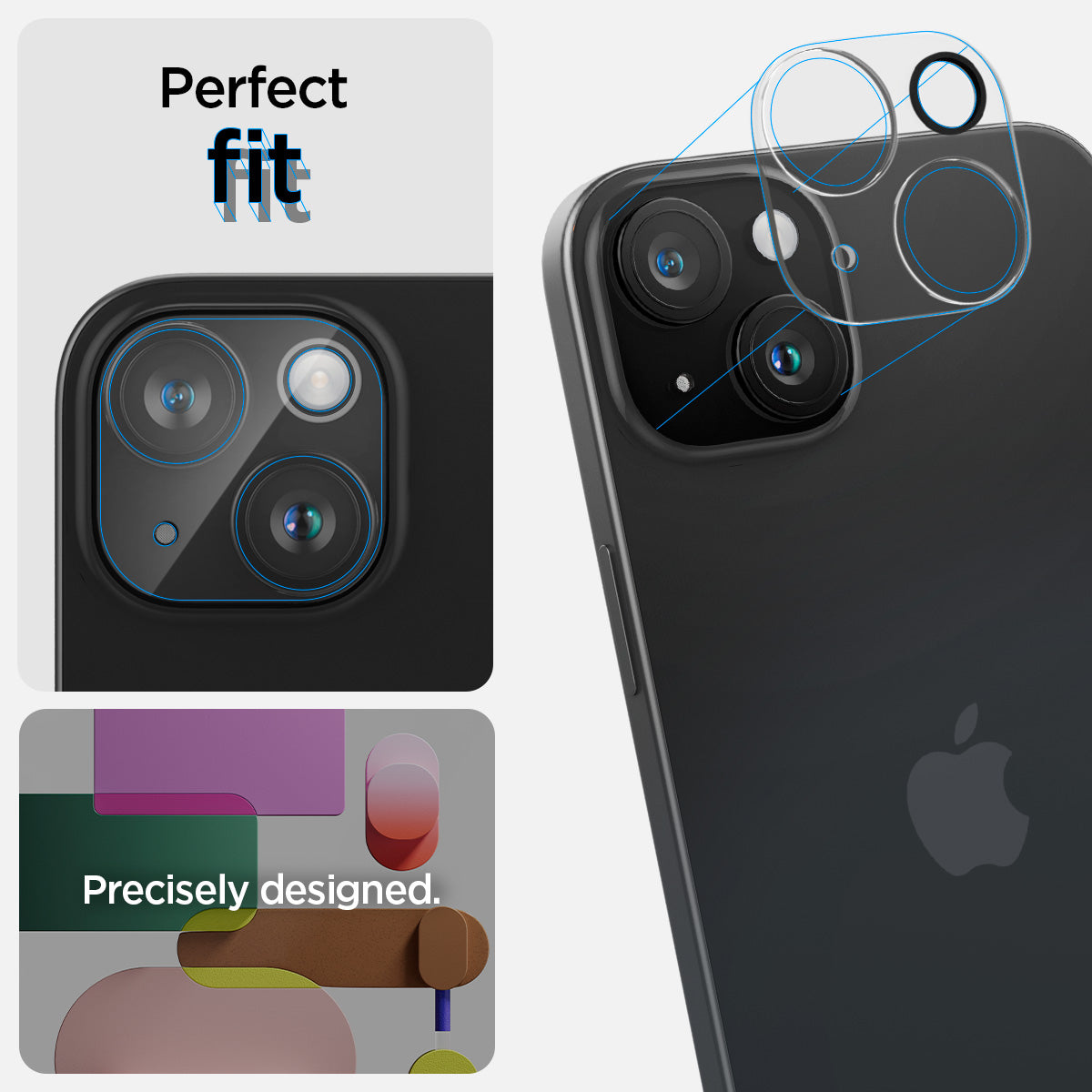 AGL06916 - iPhone 15 / 15 Plus Optik Lens Protector in crystal clear perfect fit. precisely designed.