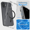 ACS08077 - iPhone 16 Plus Case Ultra Hybrid (MagFit) in Carbon Fiber blue resin. Flexible TPU. long lasting clarity.