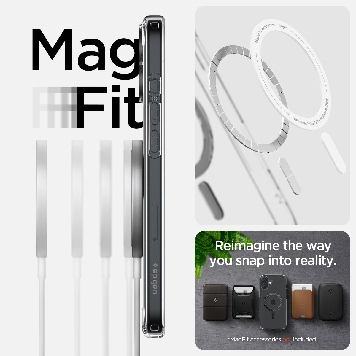 ACS08077 - iPhone 16 Plus Case Ultra Hybrid (MagFit) in Carbon Fiber magfit. reimagine the way you snap into reality. Magfit accessories not included.