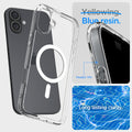 ACS08075 - iPhone 16 Plus Case Ultra Hybrid (MagFit) in White blue resin. Flexible TPU. long lasting clarity.