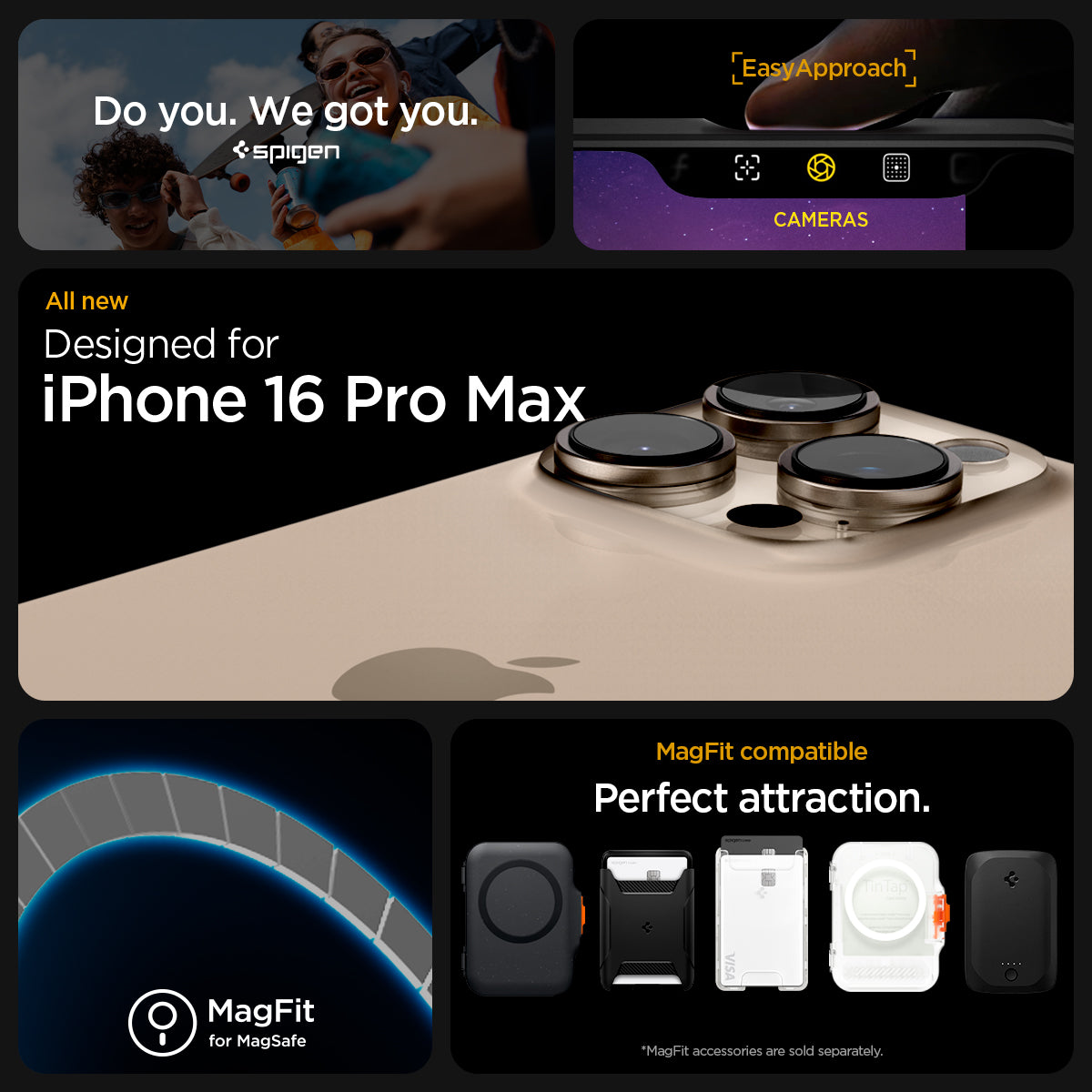 ACS08382 - iPhone 16 Pro Max Case Ultra Hybrid (MagFit) in Frost Natural Titanium do you. we got you. easy approach. all new designed for iPhone 16 pro max. Magfit for magsafe. Magfit compatible. perfect attraction.