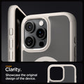 ACS08382 - iPhone 16 Pro Max Case Ultra Hybrid (MagFit) in Frost Natural Titanium crystal clarity. Showcase the original design of the device.